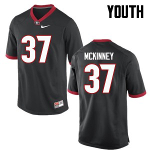 Youth Jordon McKinney Black UGA Bulldogs #37 Stitch Jerseys