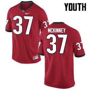 Youth Jordon McKinney Red UGA #37 Stitched Jerseys