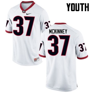 Youth Jordon McKinney White UGA #37 College Jerseys