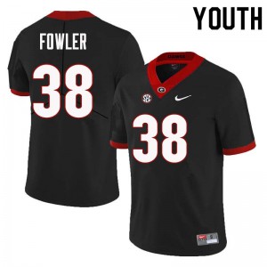 Youth Trent Fowler Black University of Georgia #38 Official Jerseys