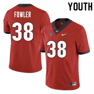 Youth Trent Fowler Red UGA Bulldogs #38 NCAA Jerseys