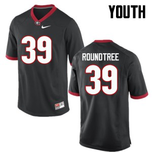 Youth Rashad Roundtree Black Georgia Bulldogs #39 Player Jersey