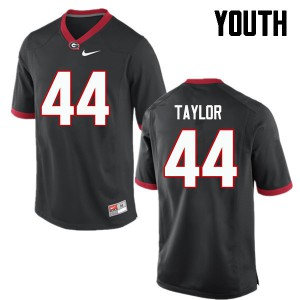 Youth Juwan Taylor Black UGA Bulldogs #44 Stitched Jerseys