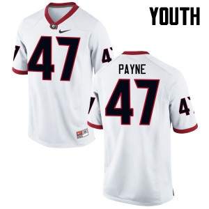 Youth Christian Payne White Georgia #47 Official Jerseys