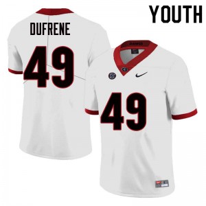 Youth Christian Dufrene White University of Georgia #49 College Jersey