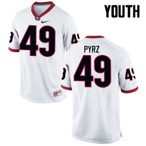 Youth Koby Pyrz White UGA #49 High School Jerseys