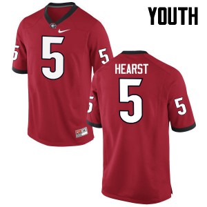 Youth Garrison Hearst Red Georgia Bulldogs #5 Stitched Jersey