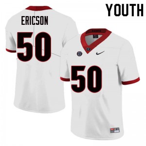 Youth Warren Ericson White Georgia #50 University Jersey