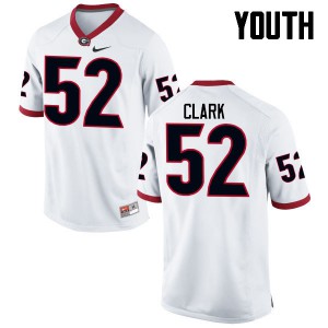 Youth Tyler Clark White Georgia #52 Official Jersey