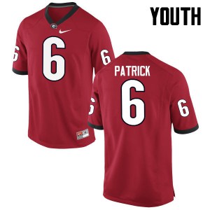 Youth Natrez Patrick Red UGA #6 Player Jersey