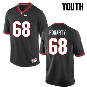 Youth Sean Fogarty Black UGA Bulldogs #68 High School Jersey