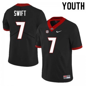 Youth DAndre Swift Black UGA #7 Football Jersey