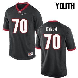 Youth Aulden Bynum Black Georgia #70 College Jersey