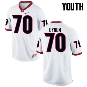 Youth Aulden Bynum White UGA Bulldogs #70 Official Jersey