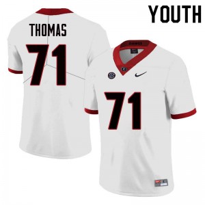 Youth Andrew Thomas White Georgia #71 Official Jersey