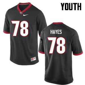 Youth DMarcus Hayes Black Georgia Bulldogs #78 Alumni Jerseys