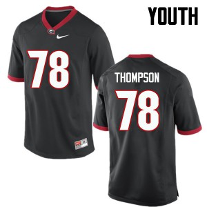 Youth Trenton Thompson Black Georgia Bulldogs #78 College Jersey