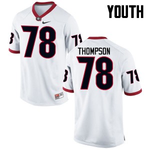 Youth Trenton Thompson White Georgia Bulldogs #78 Official Jerseys