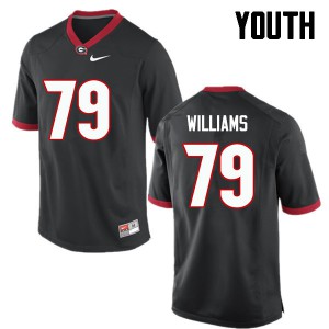 Youth Allen Williams Black Georgia Bulldogs #79 Official Jersey