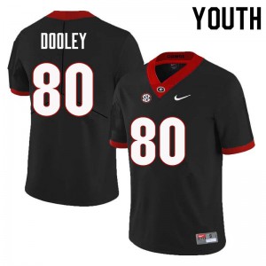 Youth J.T. Dooley Black Georgia #80 Official Jerseys