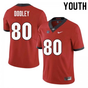 Youth J.T. Dooley Red Georgia Bulldogs #80 Player Jersey
