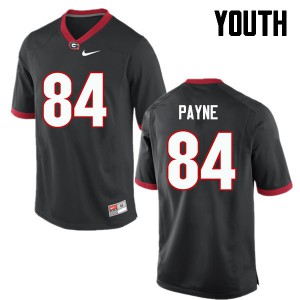 Youth Wyatt Payne Black Georgia Bulldogs #84 Alumni Jersey