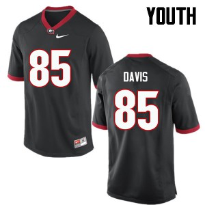 Youth Jordan Davis Black UGA Bulldogs #85 Stitch Jersey