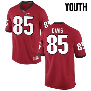 Youth Jordan Davis Red UGA Bulldogs #85 Stitched Jerseys