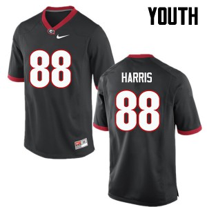 Youth Jackson Harris Black UGA #88 Official Jerseys