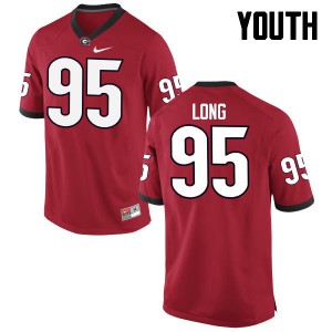Youth Marshall Long Red Georgia #95 Embroidery Jerseys