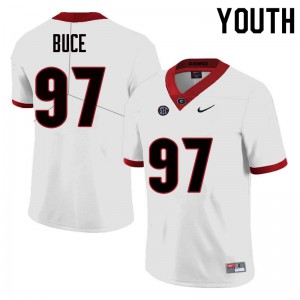 Youth Brooks Buce White University of Georgia #97 Official Jerseys