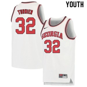 Youth Stan Turnier White University of Georgia #32 Basketball Jerseys