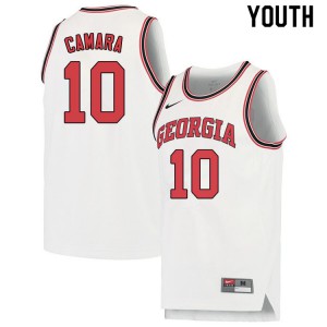Youth Toumani Camara White UGA Bulldogs #10 NCAA Jersey