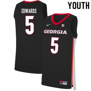 Youth Anthony Edwards Black UGA #5 NCAA Jersey