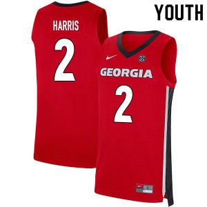 Youth Jordan Harris Red University of Georgia #2 Basketball Jerseys