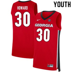 Youth Mike Peake Red UGA Bulldogs #30 Stitched Jersey