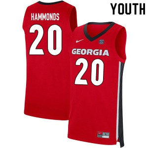 Youth Rayshaun Hammonds Red UGA Bulldogs #20 Alumni Jersey