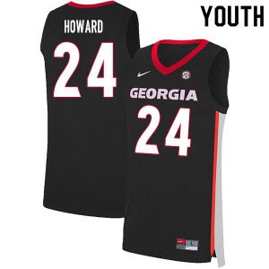 Youth Rodney Howard Black University of Georgia #24 Basketball Jersey