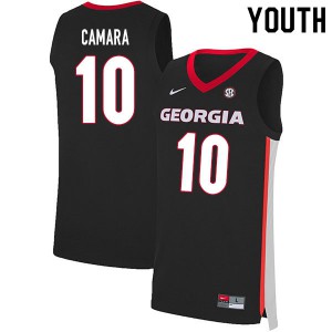 Youth Toumani Camara Black Georgia Bulldogs #10 Official Jerseys