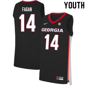 Youth Tye Fagan Black UGA Bulldogs #14 NCAA Jerseys