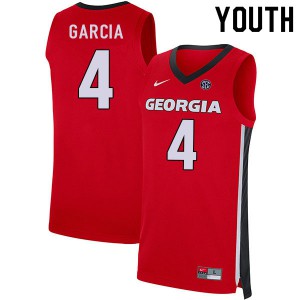 Youth Andrew Garcia Red Georgia Bulldogs #4 Basketball Jersey