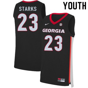 Youth Mikal Starks Black UGA #23 College Jerseys