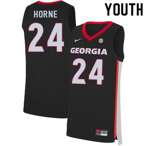 Youth P.J. Horne Black UGA Bulldogs #24 Basketball Jerseys