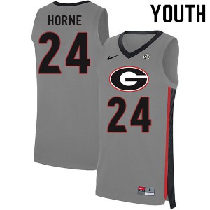 Youth P.J. Horne Gray Georgia Bulldogs #24 College Jerseys