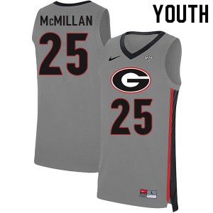 Youth Tyron McMillan Gray UGA Bulldogs #25 Stitched Jersey