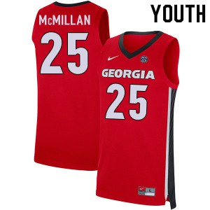 Youth Tyron McMillan Red Georgia Bulldogs #25 Official Jersey