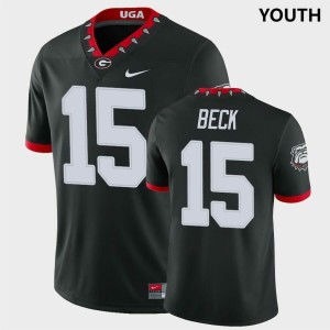 Youth Carson Beck Black University of Georgia #15 100th Anniversary Stitched Jersey