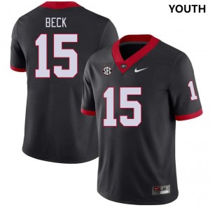 Youth Carson Beck Black UGA Bulldogs #15 Embroidery Jersey