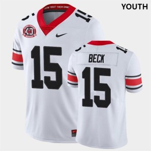 Youth Carson Beck White UGA Bulldogs #15 1980 National Champions 40th Anniversary Official Alternate Jersey